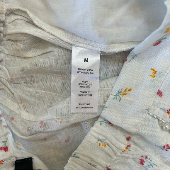 Wildfox Odessa Floral Shorts with Pearl Trim Size Medium White Floral NWT - Picture 13 of 14